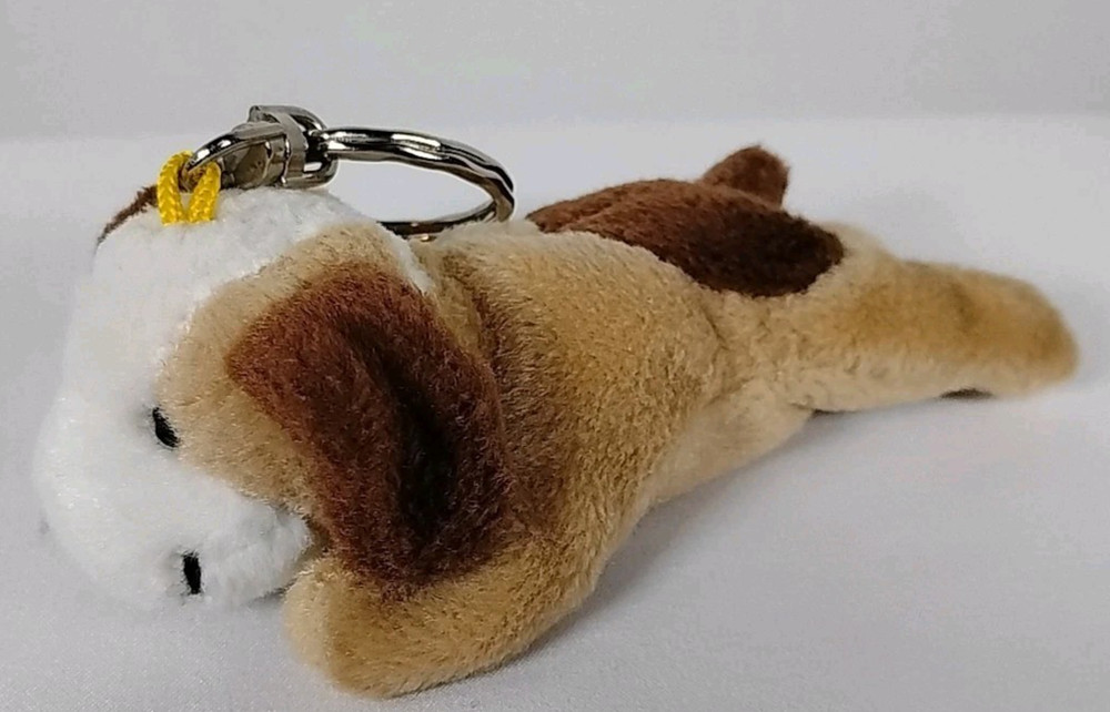 Plush Puppy Keychain 5"