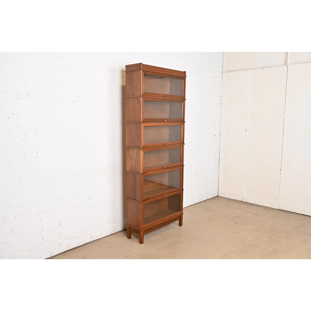 Arts & Crafts Walnut Six-Stack Barrister Bookcase by Hale
