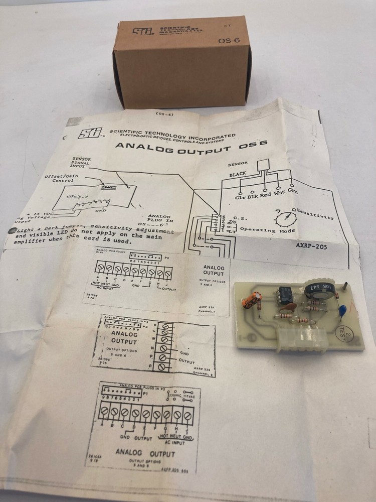 STI OS-6 ELECTRO -OPTIC DEVICE ANALOG OUTPUT NIB