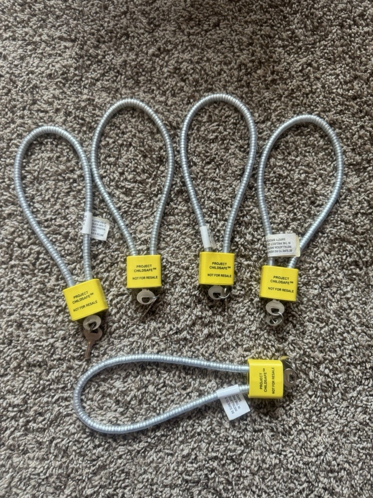 Gun Cable Locks with Keys, 5 Pack