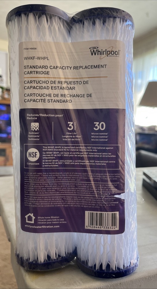 Whirlpool WHKF-WHPL 2-Pack Standard Replacement Filter Whole Home Filtration