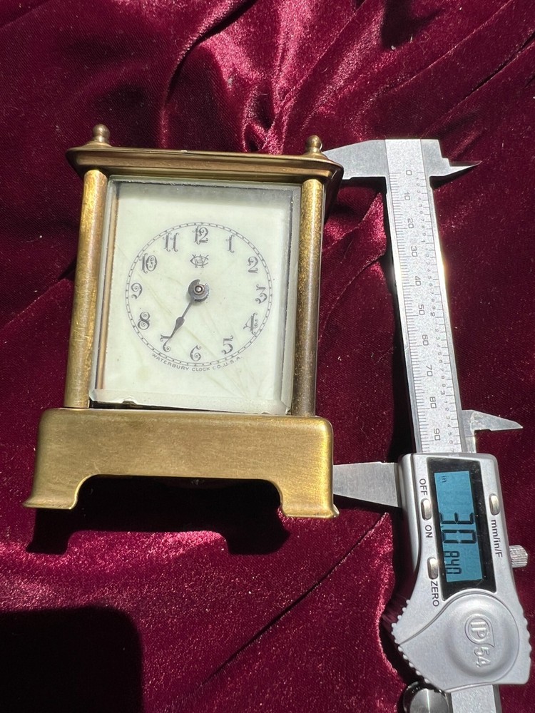 Waterbury Brass & Glass Time Alarm Clock