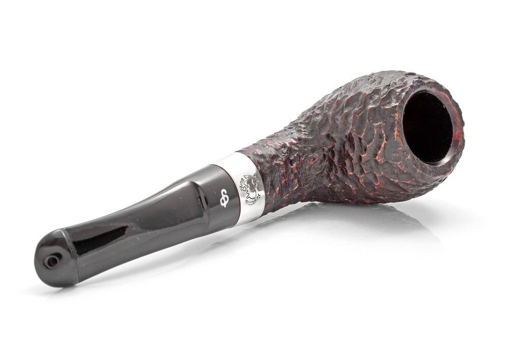 PETERSON "SHERLOCK HOLMES STRAND" 9MM BRIAR PIPE RUSTIC EGG HALFBENT