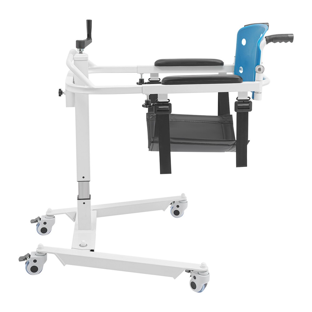 Portable Lift Transfer for Elderly/Disabled Bedside Commode Transport Chair