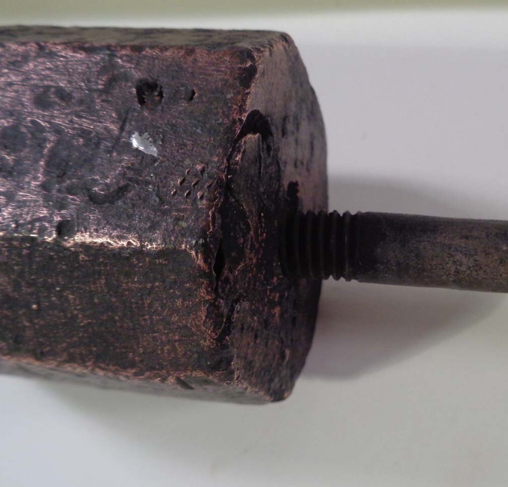Vintage Copper Chisel Soldering Iron 18" 3.25 lbs.