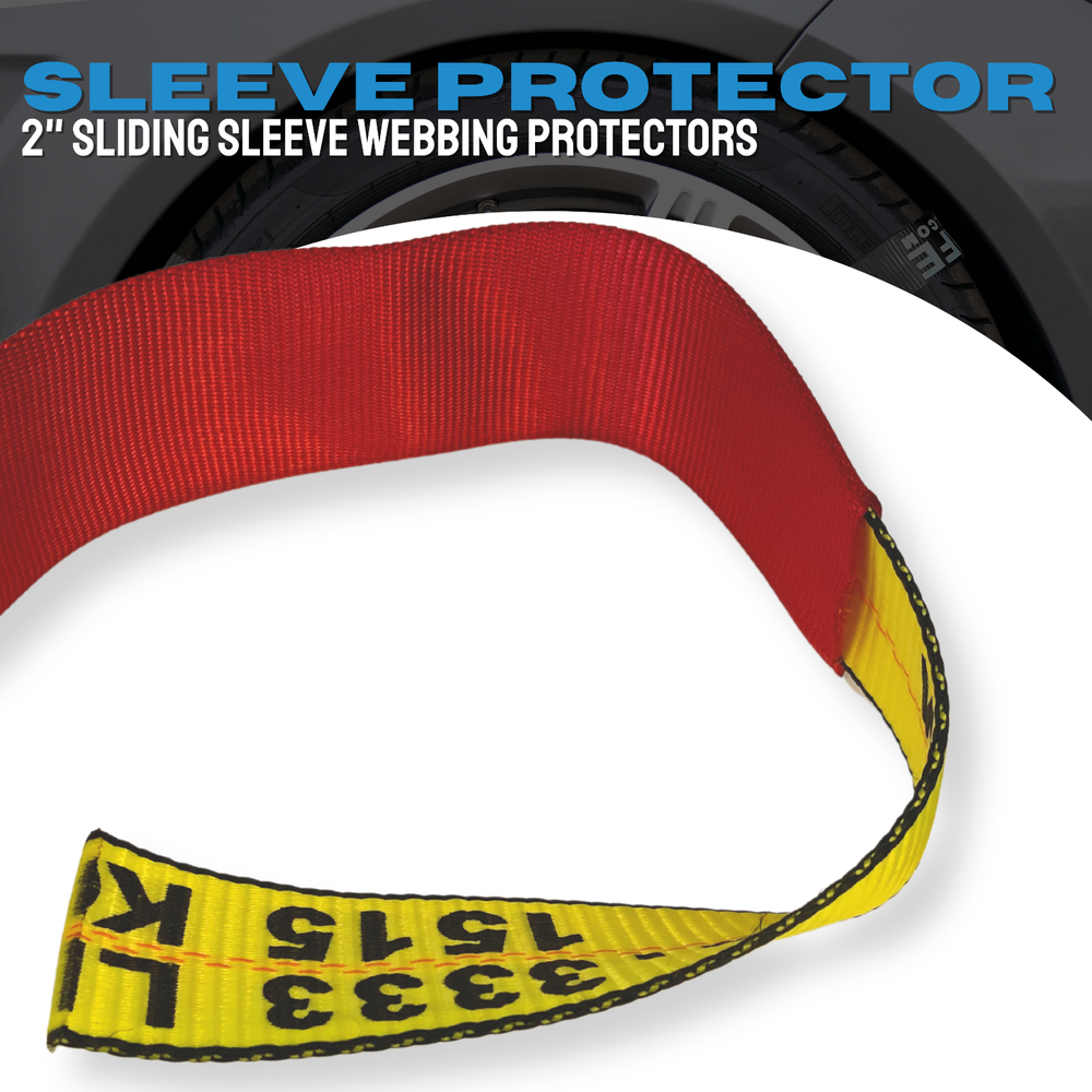 10 Pack 24" Sliding Sleeve Webbing Web Protector for 2" Ratchet Tie Down Strap