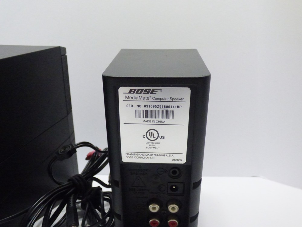 Bose MediaMate Computer Speaker Pair WITHOUT AC Adapter Tested & Works