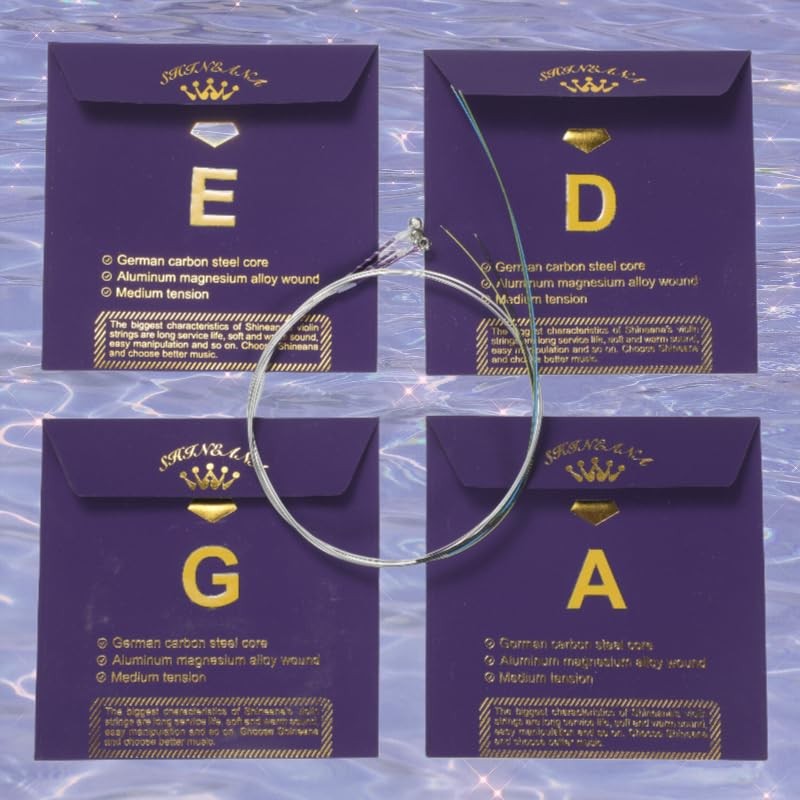 Violin Strings 4/4 Full Set, 4/4 Violin Strings ,Long-Lasting Durability & Ri...