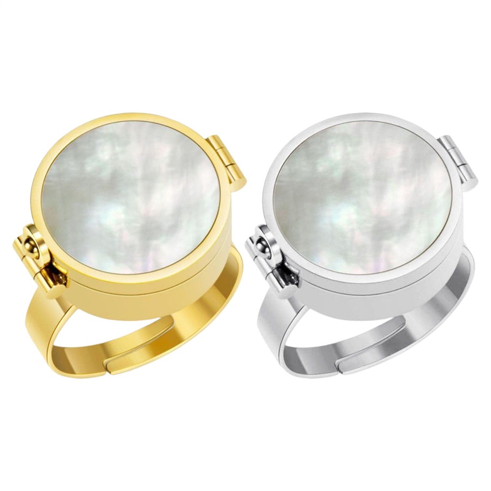 Lip Balm Ring Mini Locket Multi-Functional Lip Balm Storage Finger Ring