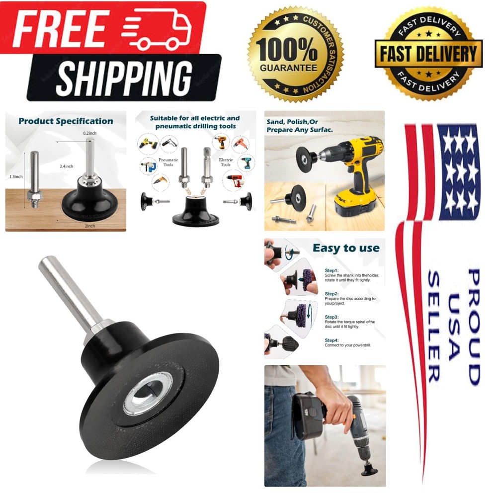 Medium Grit 180 Quick Change Disc Pad Holder with Secure Locking Mechanism