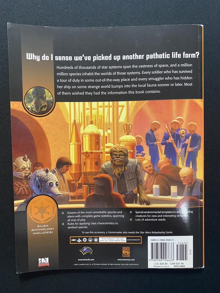 Star Wars Roleplaying Game Alien Anthology Unused