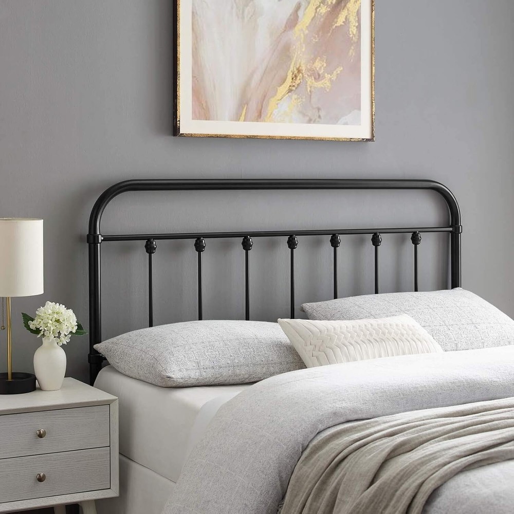 Modway Sage Adjustable  Headboard, Black, Queen