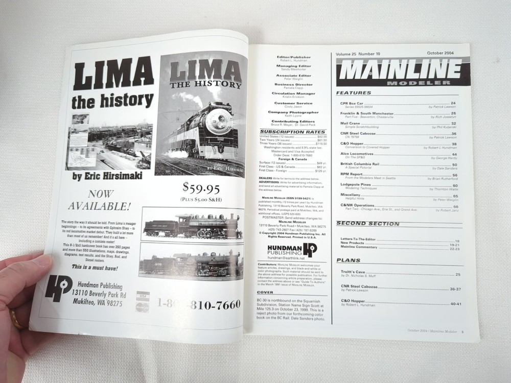 Mainline Modeler Volume 25 Number 10 October 2004 (VY) (3M)