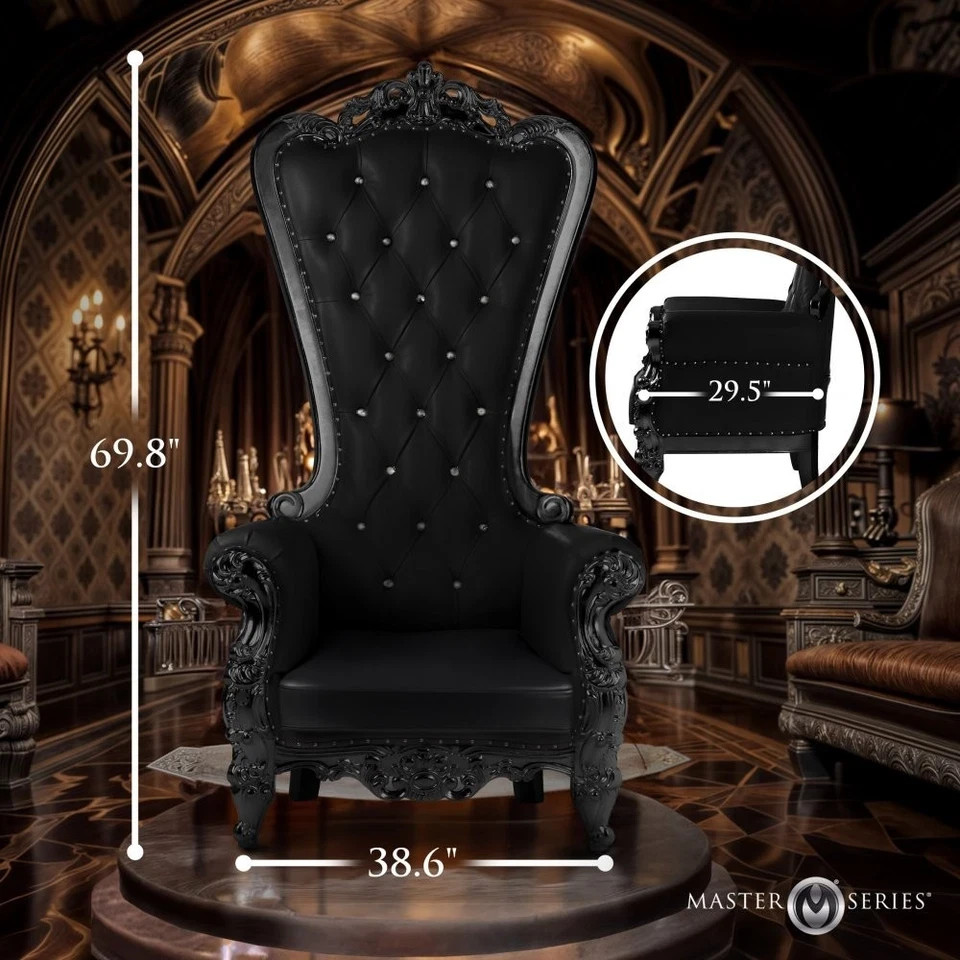 Master Series BDSM Throne Chair - Black