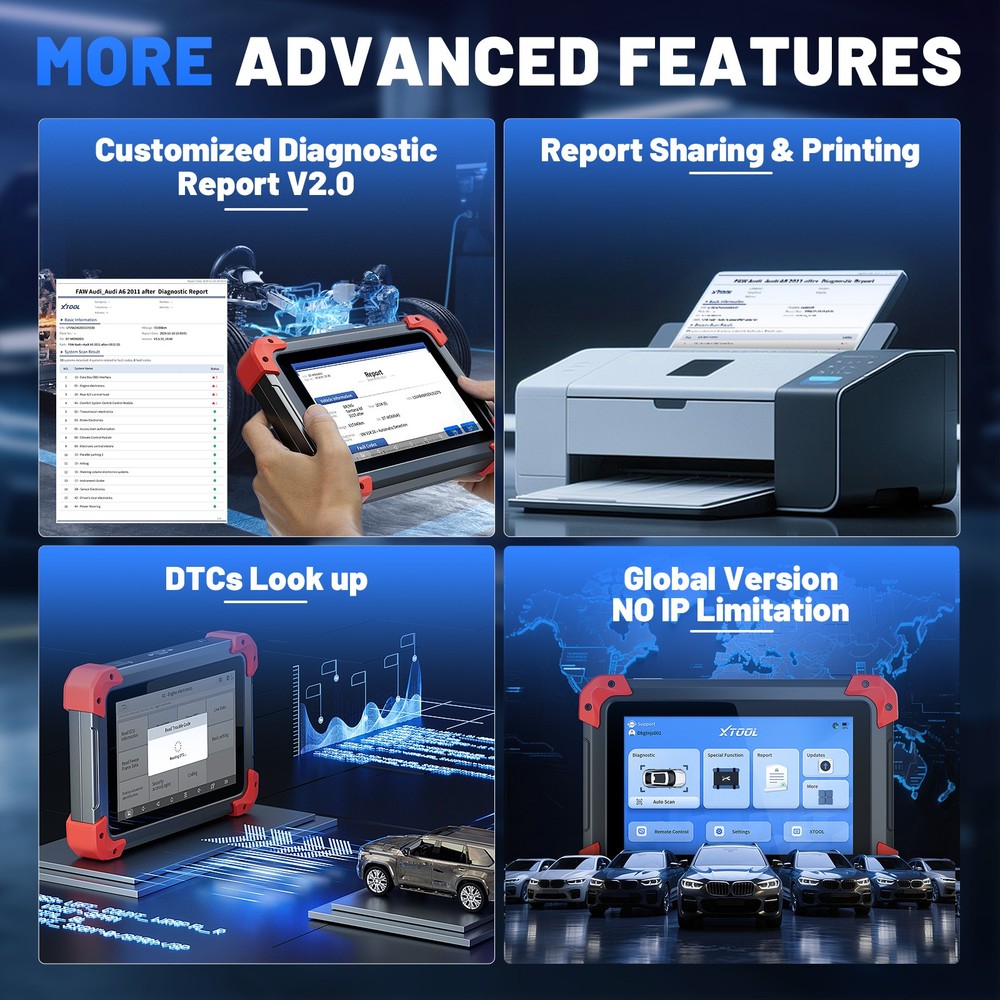 XTOOL D7BT Car Bidirectional Coding Diagnostic Tool OBD2 Scanner Key Programmer