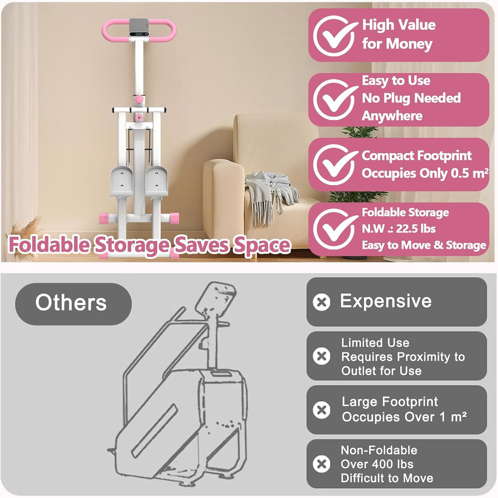 Stair Stepper for Home Gym Exercise, Vertical Climber Exercise Machine for Full