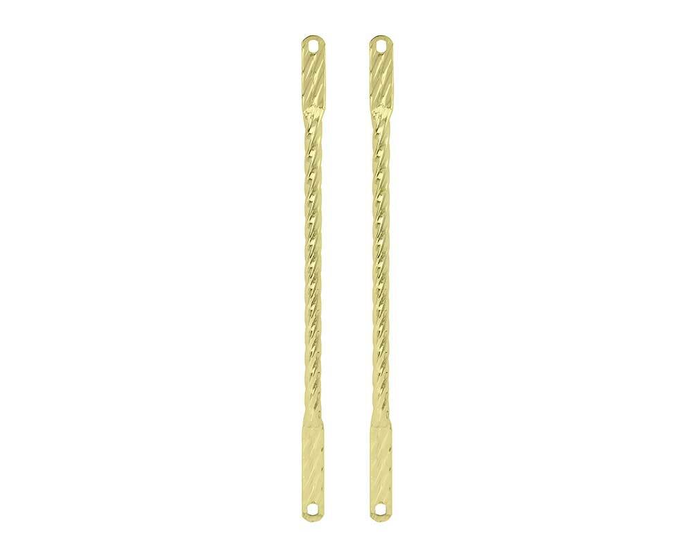 Gold SQUARE TWISTED Bicycle Support Bars for 20" Springer Fork Lowrider Bikes