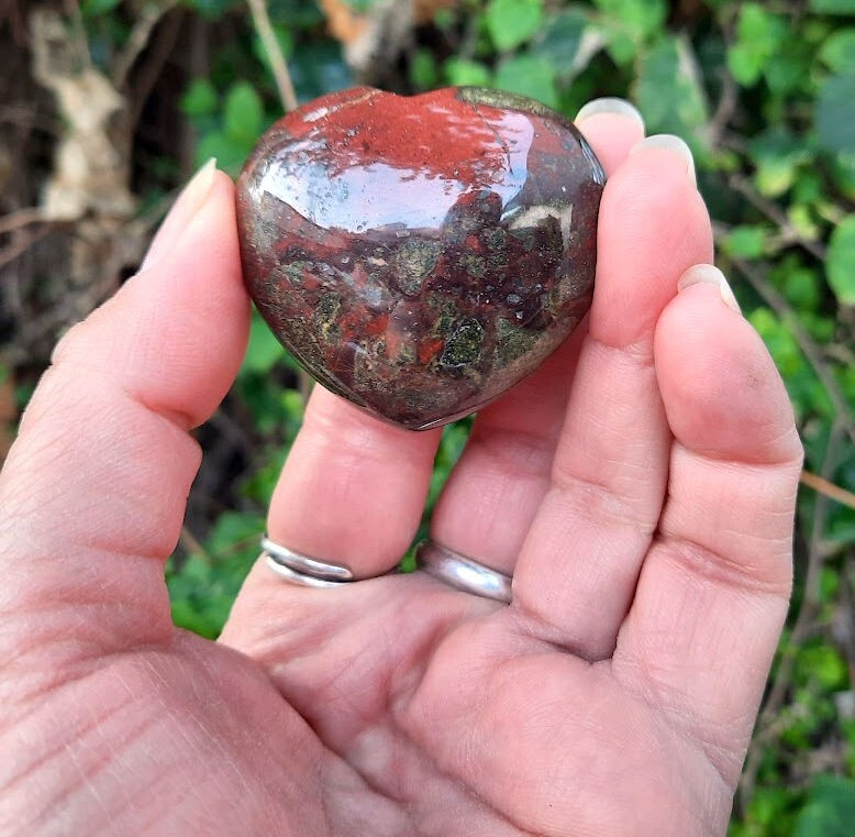 Dragonstone Double Terminated Wand & Heart Bundle, Courage, Strength, Creativity