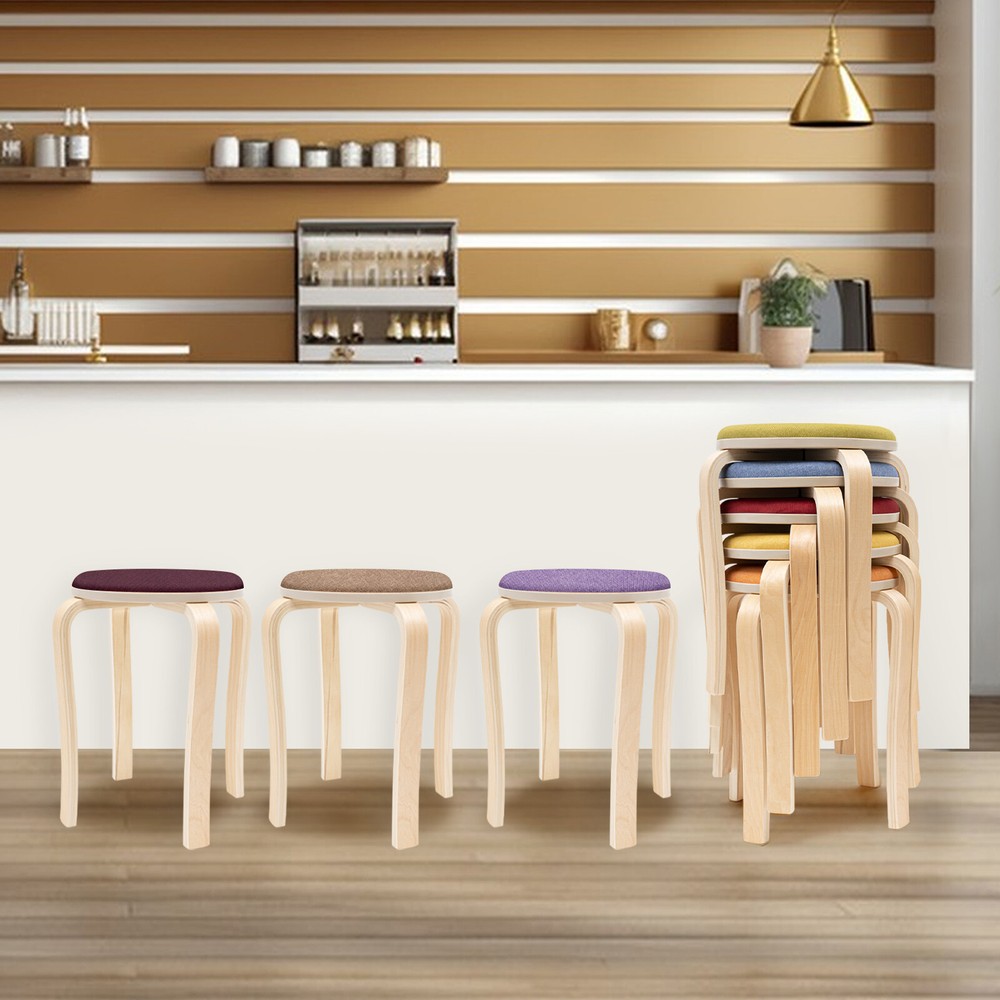 Stackable Stools Stackable Round Stools Set of 8 Stacking Wooden Stools
