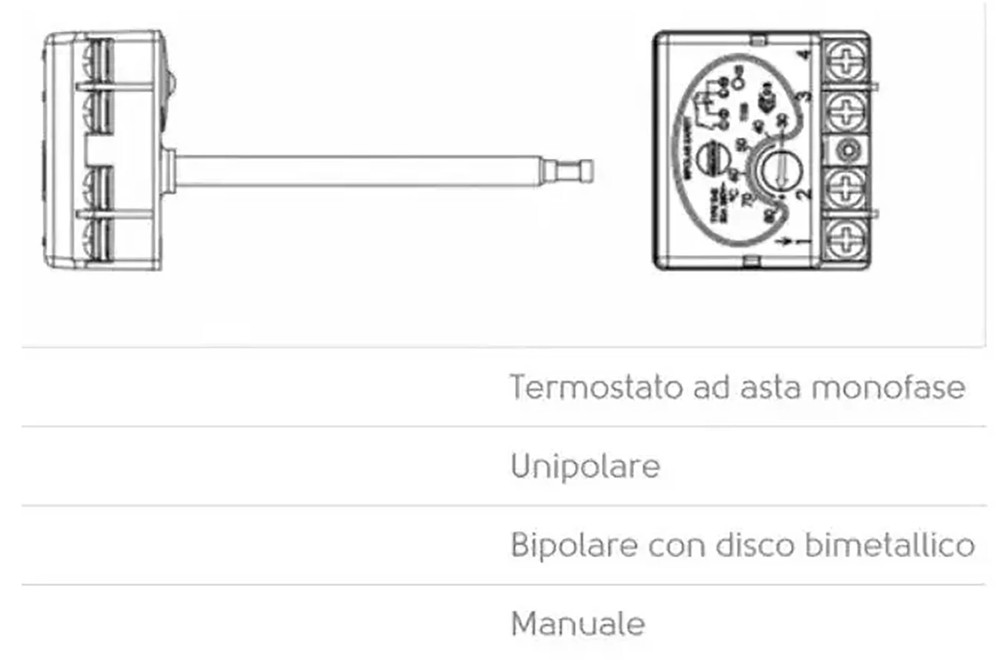 Thermowatt TMS Thermostat with clips 80deg with safety limiter 86-176° F