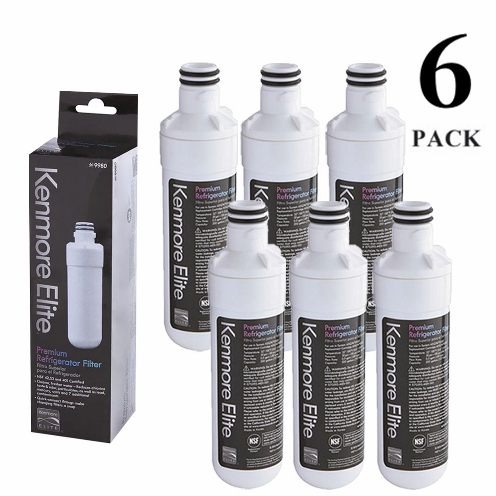 6 Pack Kenmore 9980 refrigerator water filter （New Sealed)