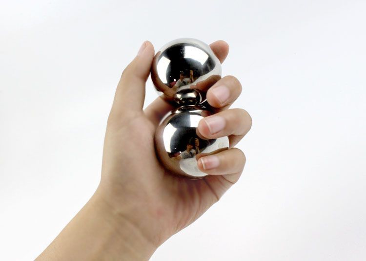 Baoding Balls Solid Stainless Steel 45mm 2pcs For Wrist Strengthening Relaxation