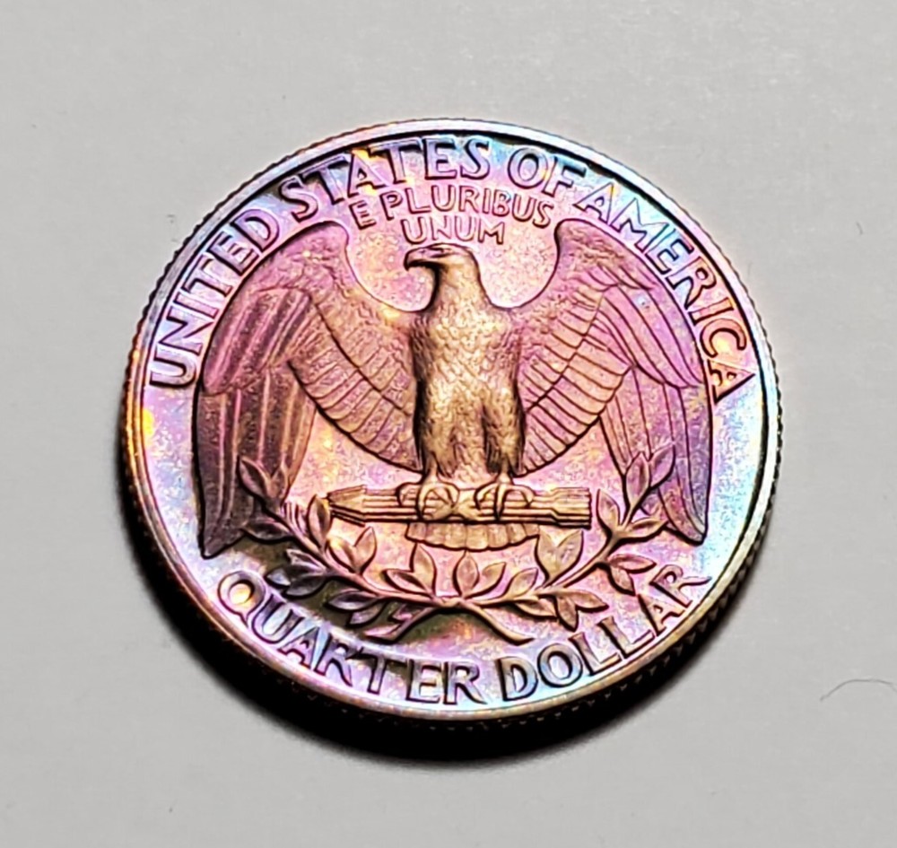 TONED 1987 S WASHINGTON QUARTER PROOF UNC #C1558