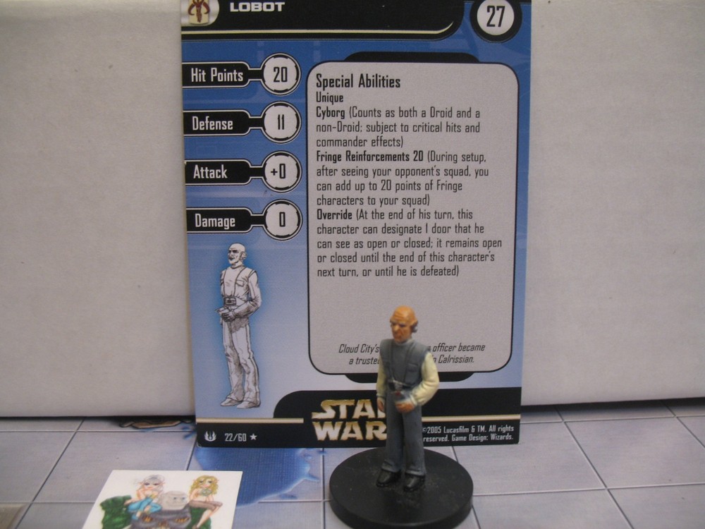 =Star Wars Miniatures UNIVERSE Lobot 22/60 with card =