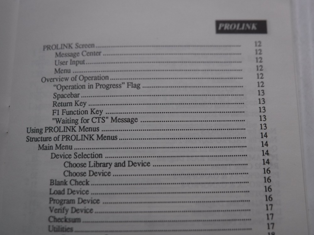 Prolink RS-232 Reference Manual 91-10050-5