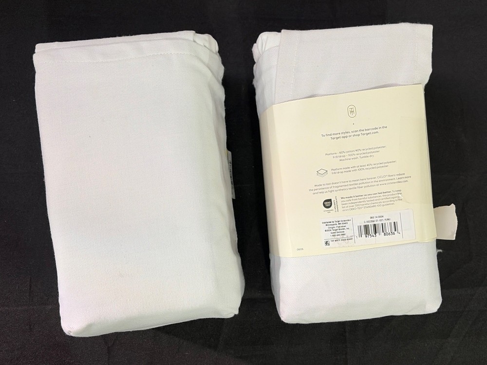 Box Spring Cover White Size KING - Threshold (Qty 3)