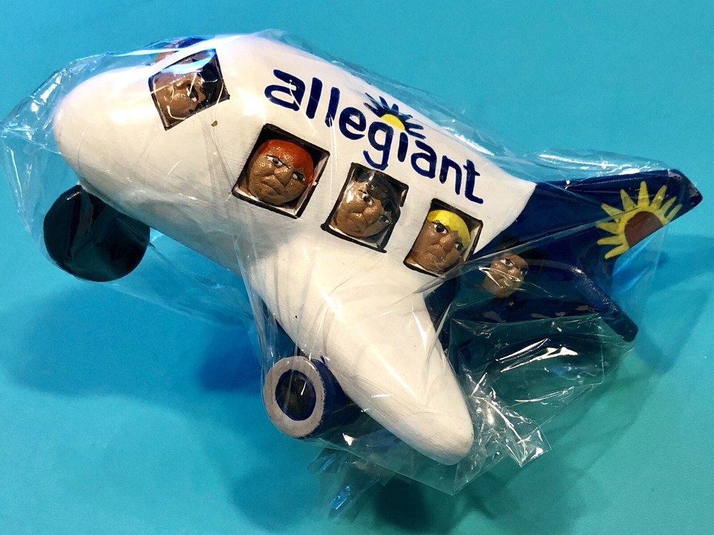 ALLEGIANT AIRLINES HAND PAINTED CERAMIC PLANE