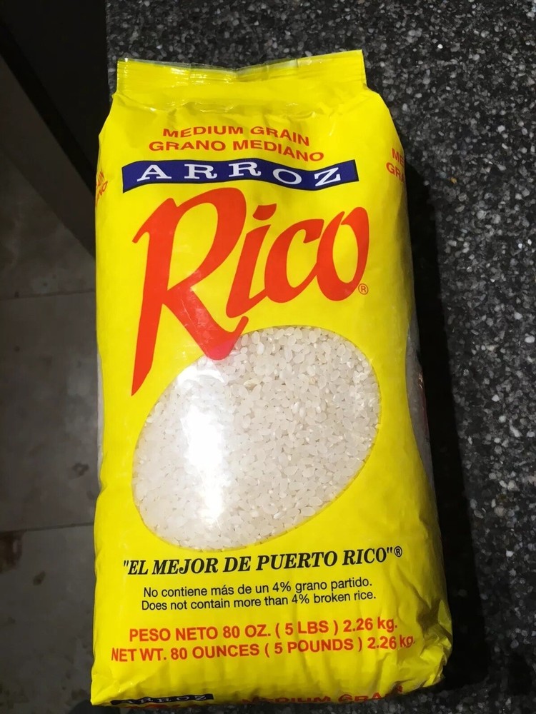 Rico Medium Grain Rice From Puerto Rico 5 Lb