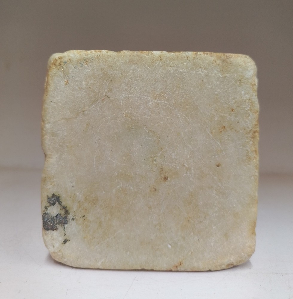 OLD MUGHAL WHITE MARBLE CARPET WEIGHTS COLLECTIBLE.