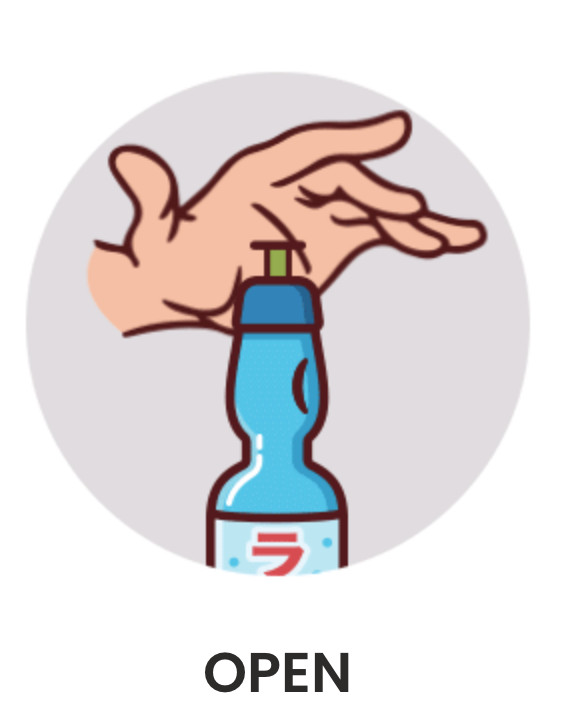 Tomomasu White Peach Hakuto Marble Ramune Soda 6.76 fl oz