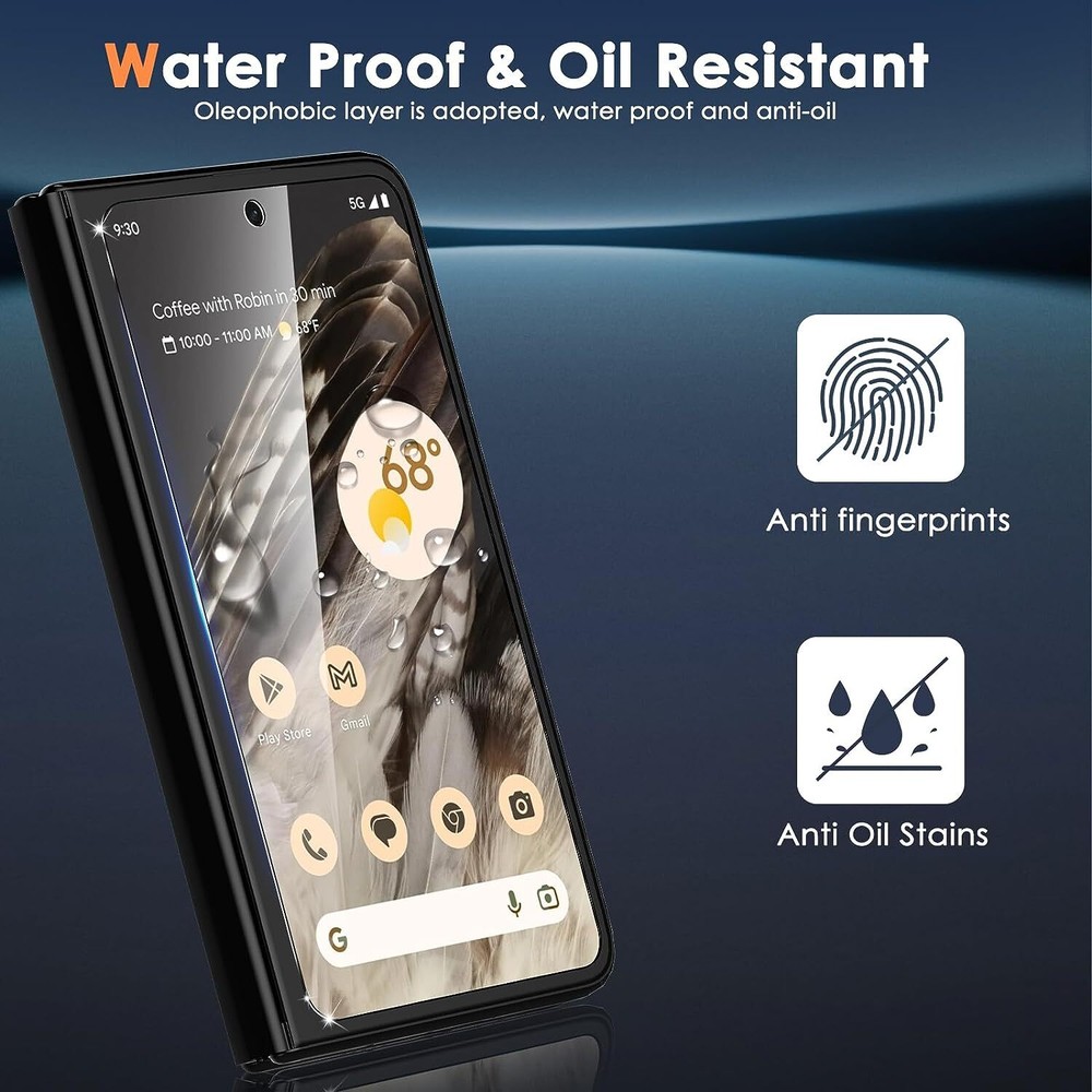 For Google Pixel Fold Outer Screen Glass Film & Inside Soft TPU Screen Protector