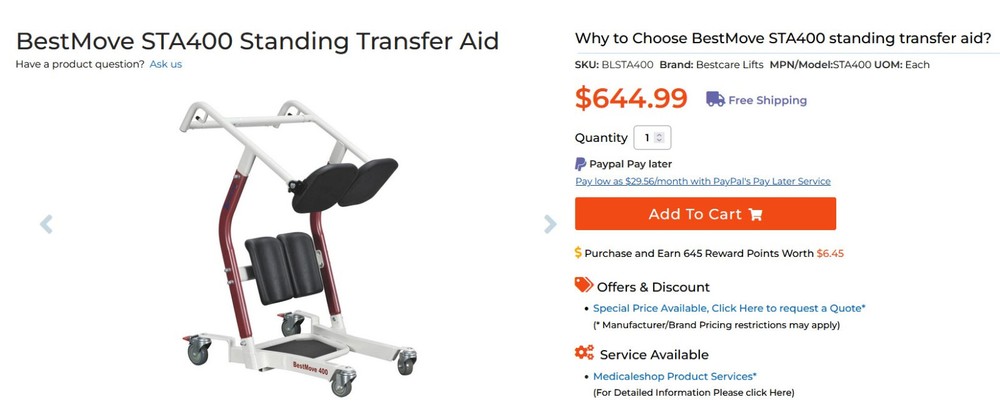 BestCare 400 Standing Transfer Aid
