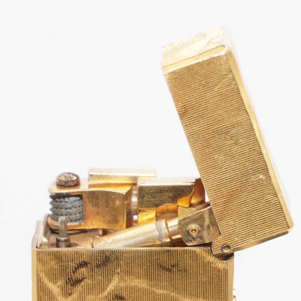 Dunhill Lighter Gold plate Silk Moire Pattern_Ultrasonically cleaned