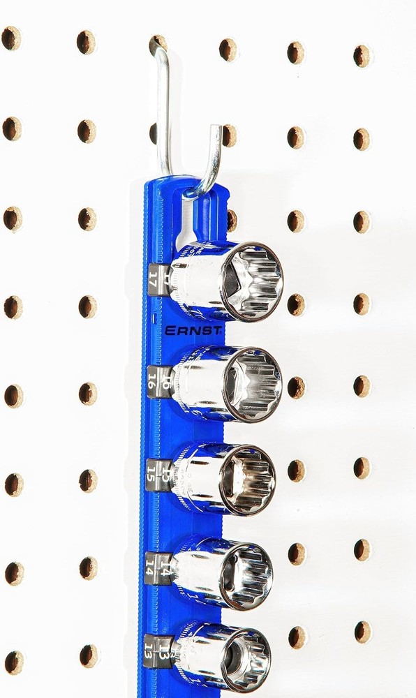 Adjustable 8-Inch Socket Organizer with 7 1/2-Inch Clips for Easy Tools Access