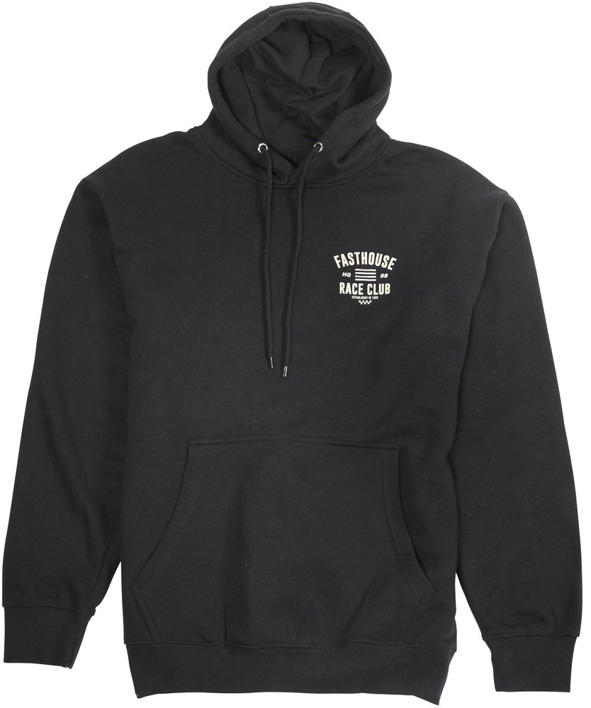 Fasthouse HQ Club Mens Pullover Hoody Black SM