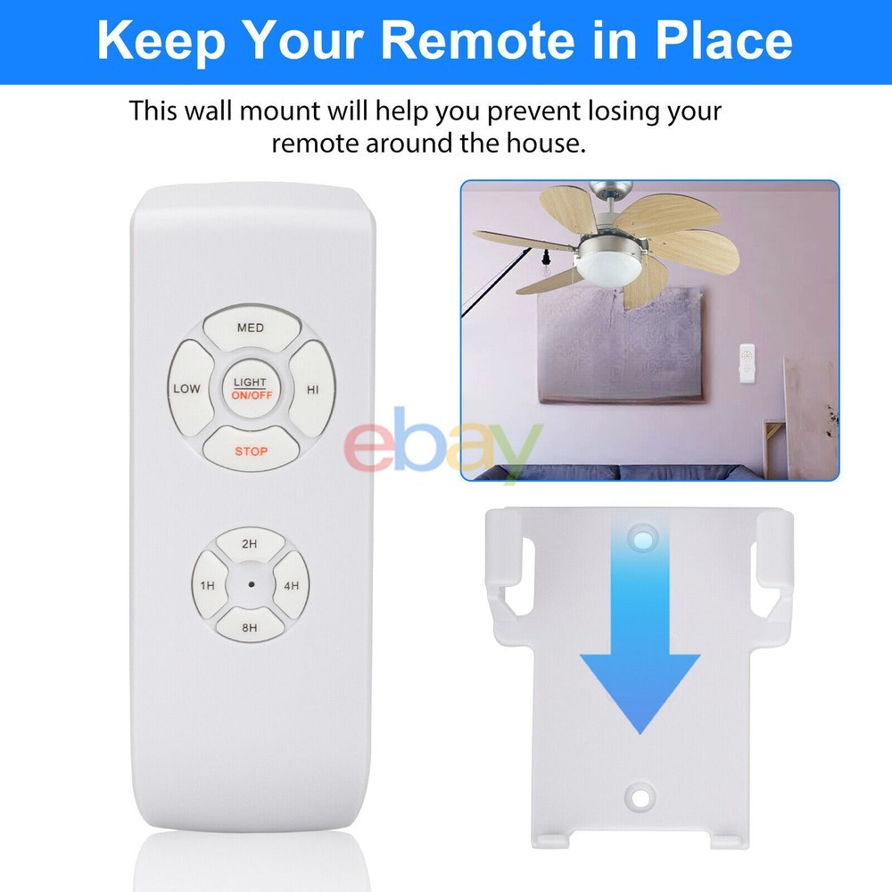 Universal Ceiling Fan Lamp Light Timing Wireless Remote Receiver Kit For Hunter