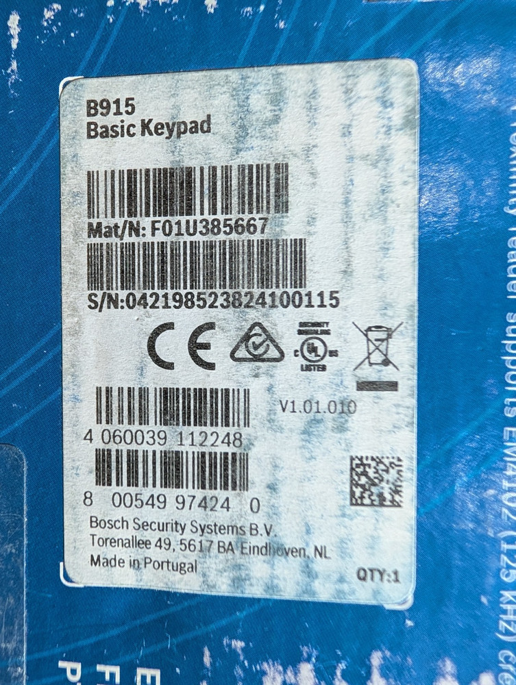 BOSCH B915 TEXT KEYPAD *Used*