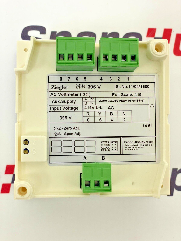 ZIEGLER DPM396V 3PH AC Voltmeter