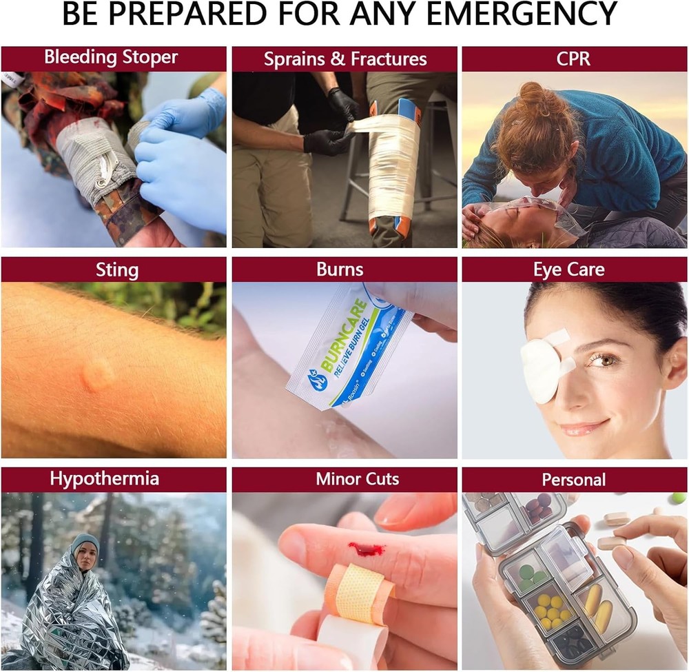 Upgrade - Comprehensive First Aid Kit with Labelled Compartments
