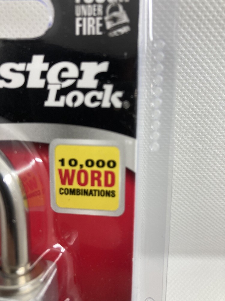 Master Lock Padlock Combo 7/8” Silver Word Combo 643DASTWD