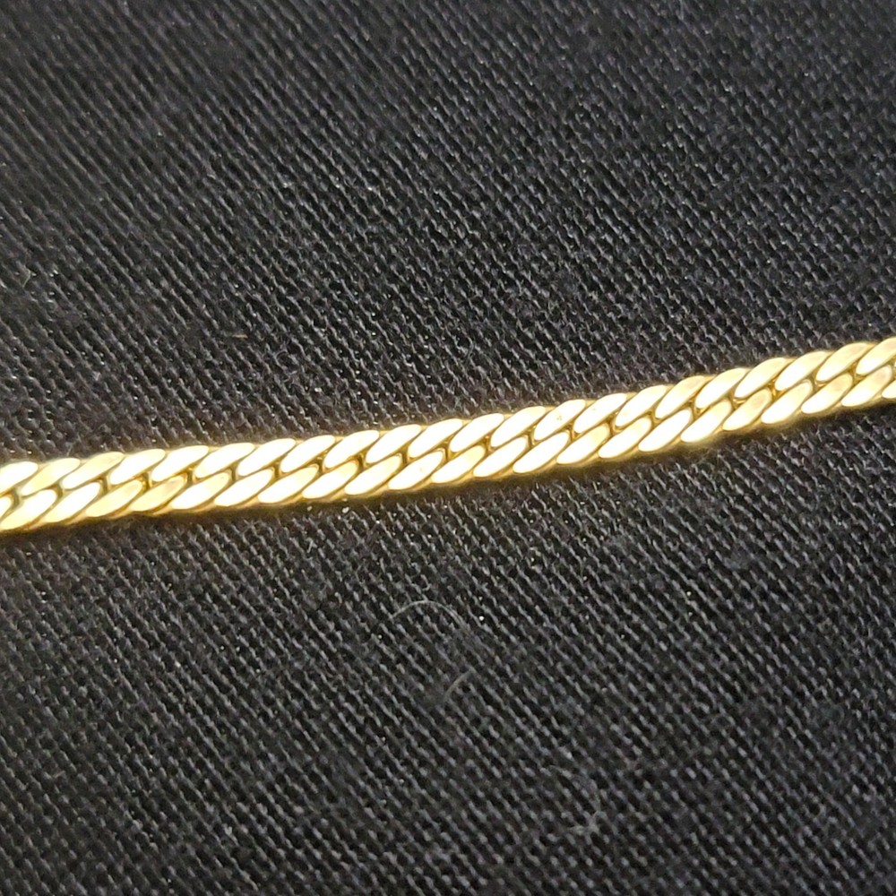 Gold Tone Herringbone Flat & Link Chains, Unfinished Bulk, No Closure