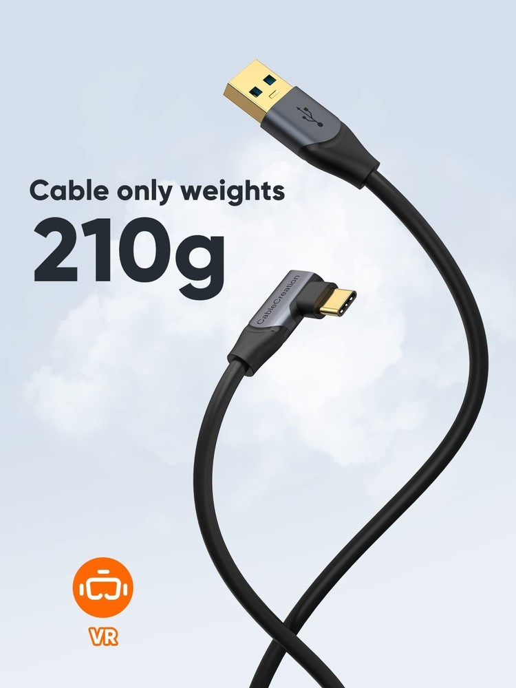 CableCreation 16FT USB to C 3.1 Link Cable Compatible with 16 FT, Black