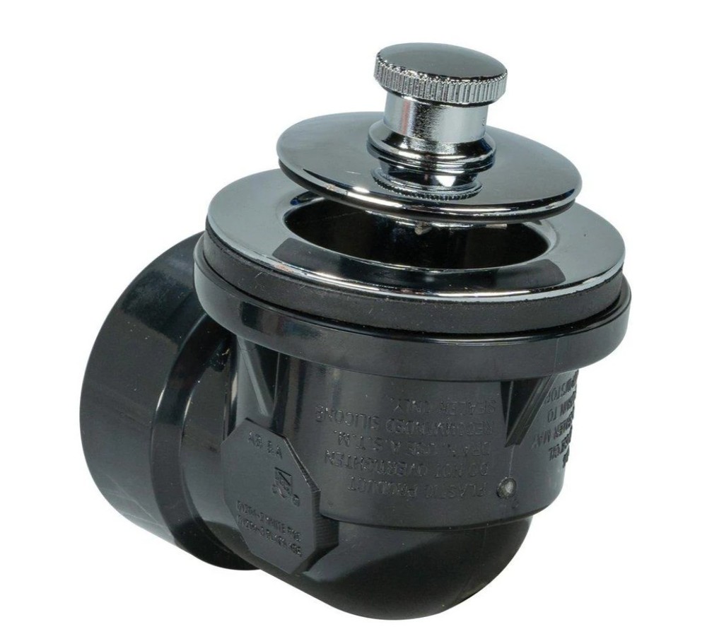 AB A62024 1/2" Plastic Push-Pull Drain Chrome, ABS Plastic