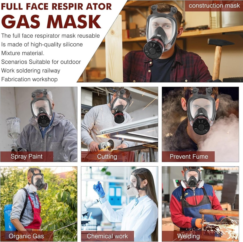 Survival Gas Mask with Activated Carbon Filter