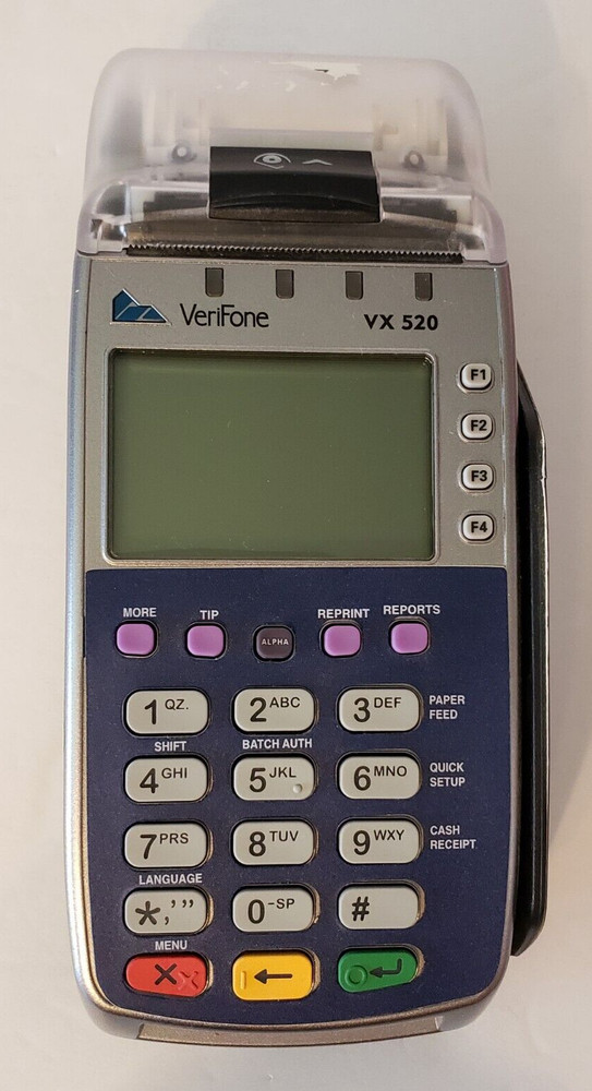 Verifone Credit Card Machine Terminal Reader Model VX520 Silver