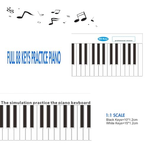 88 Key Keyboard Piano Note Chart, Piano Keyboard Finger Simulation Modern
